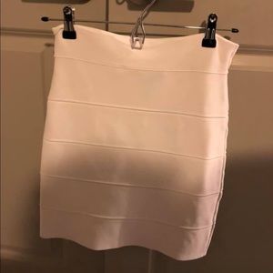 BCBG maxazria skirts (white and metallic gray)